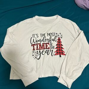 White Graphic Holiday T-Shirt